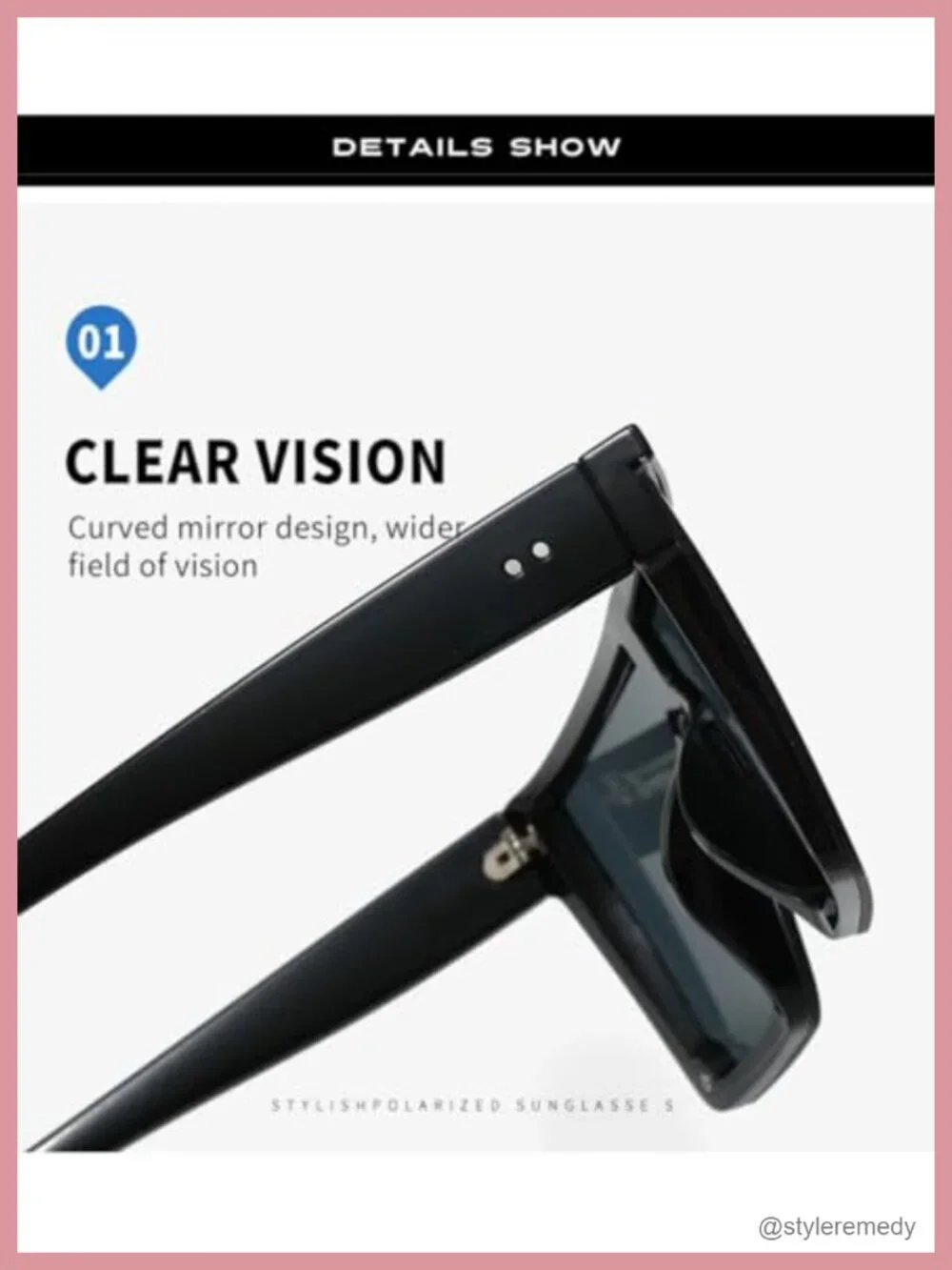 Oversized Square Flat Top Sunglasses for Women Men Plastic Frame 3 Pack